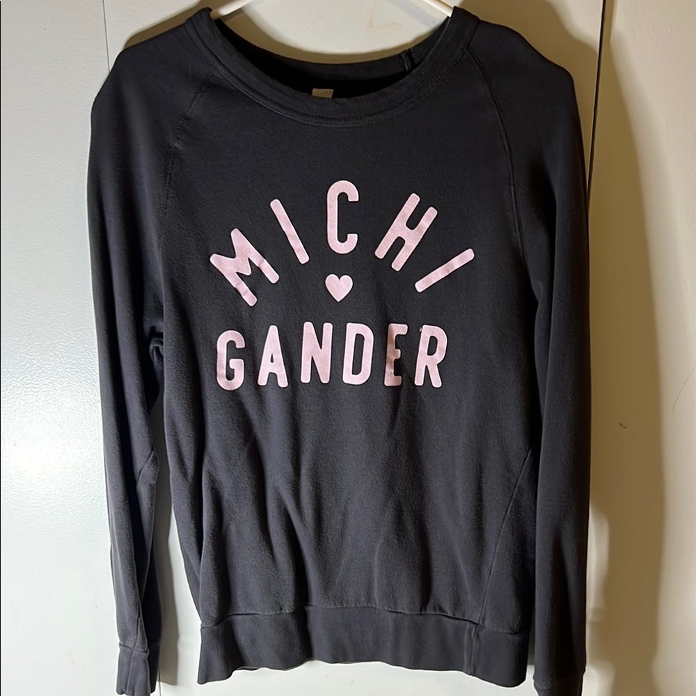 Black Sweatshirt with Pink Accents